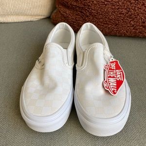 Vans checkerboard slip on shoes